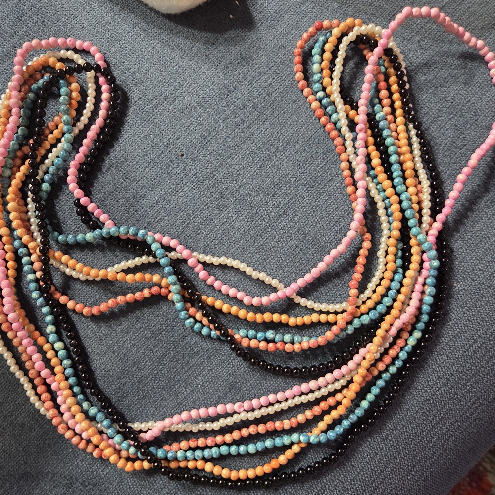 Multi Color 18" Beaded Necklaces